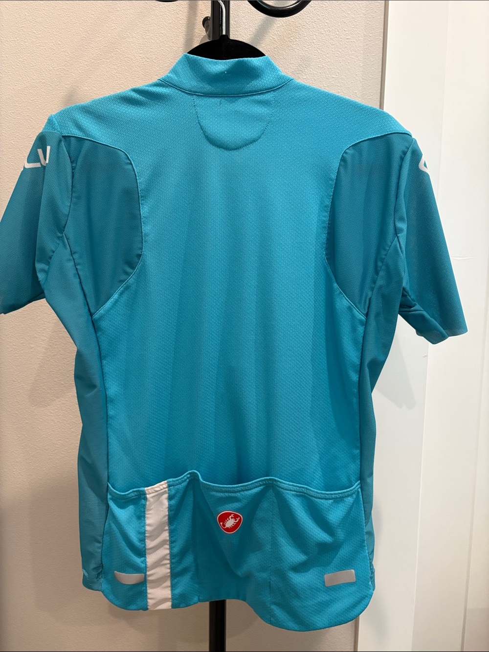 Castelli Men's Teal Full Zip Cycling Jersey with Pockets & Reflective detail - Picture 3 of 6